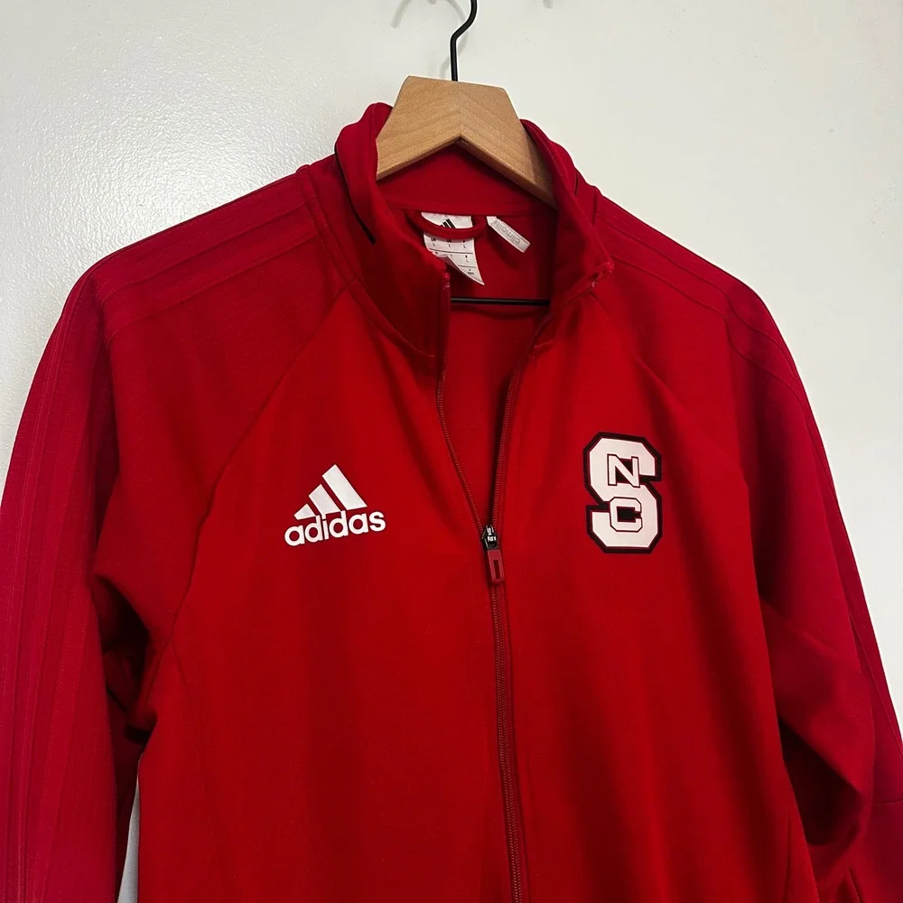 Adidas x NC State | Men's Wolfpack ACC Climalite Red Full Zip Track Jacket, L